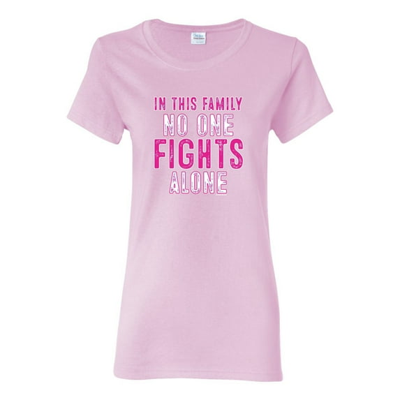 In This Family No One Awareness Womens Graphic T-Shirt, Light Pink, 3XL