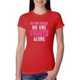 thumbnail image 1 of In This Family No One Awareness Womens Slim Fit Junior Tee, Red, Medium, 1 of 3