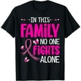 thumbnail image 1 of In This Family No One Fight Alone Breast Cancer Awareness T-Shirt Black Large, 1 of 4
