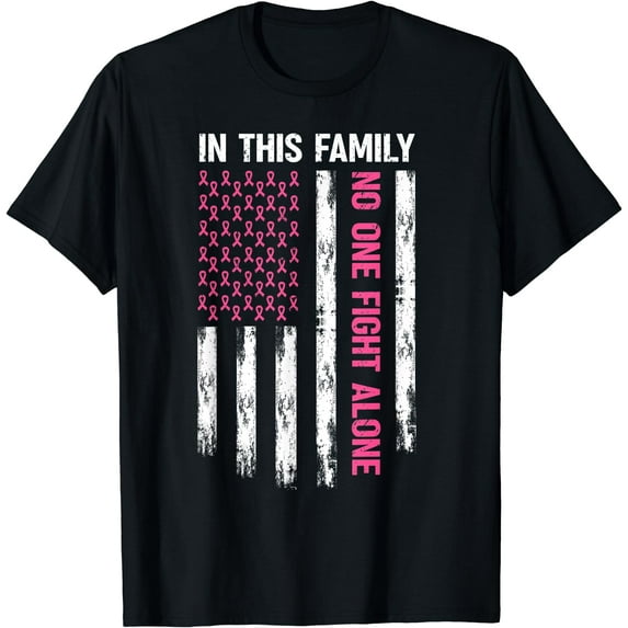 In This Family No One Fight Alone Breast Cancer Awareness T-Shirt