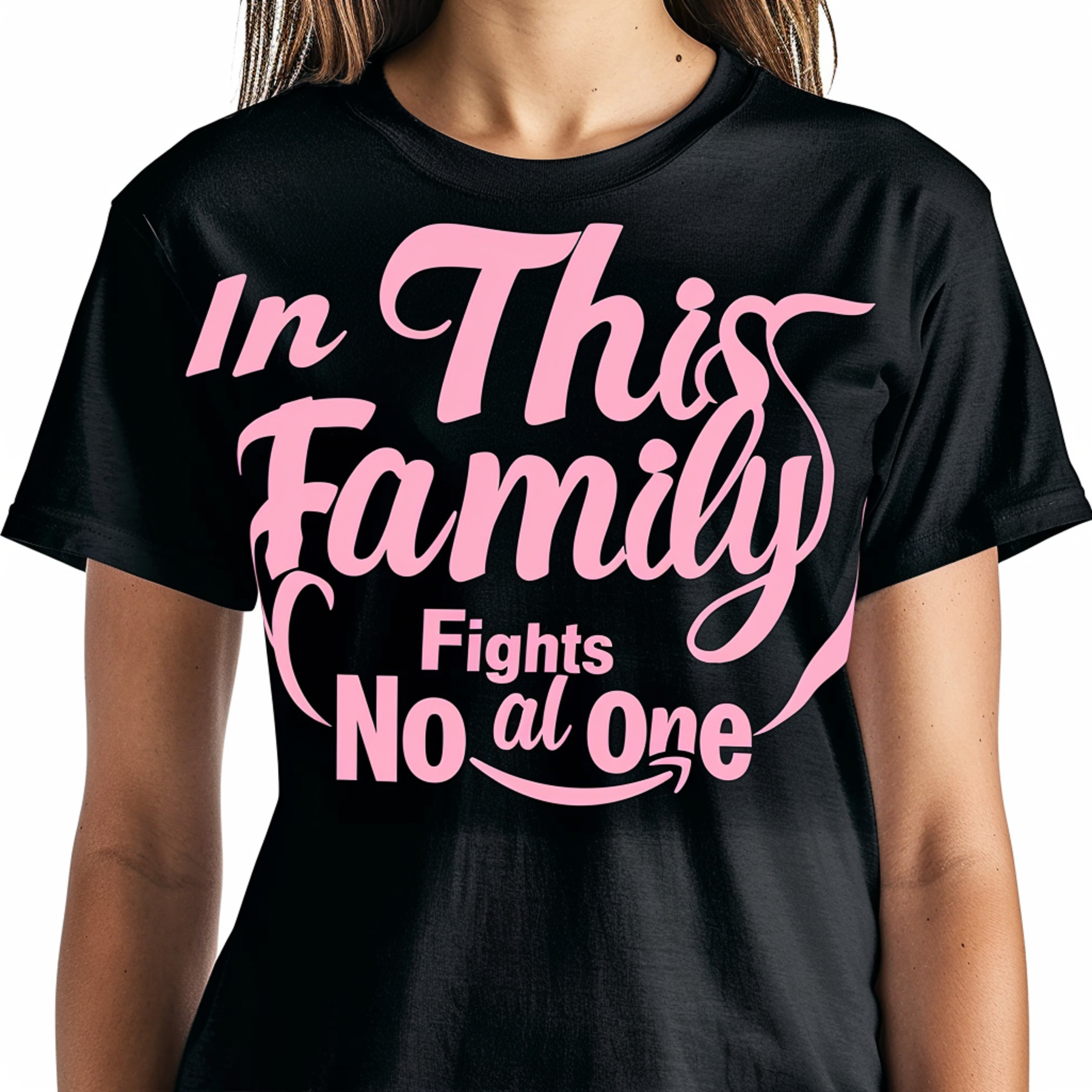 In This Family No One Fights Alone Awareness T Shirt Inspiring design