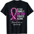 thumbnail image 1 of In This Family No One Fights Alone Breast Cancer Awareness T-Shirt Black 3X-Large, 1 of 4
