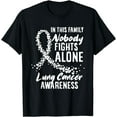 thumbnail image 1 of In This Family Nobody Fights Alone Lung Cancer Awareness T-Shirt, 1 of 4