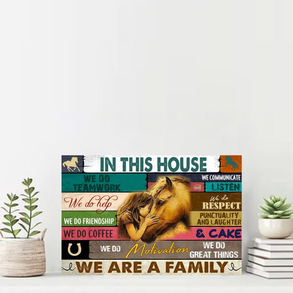 In This Hourse We Do Teamwork Print Poster 16 x 24 Inch Poster