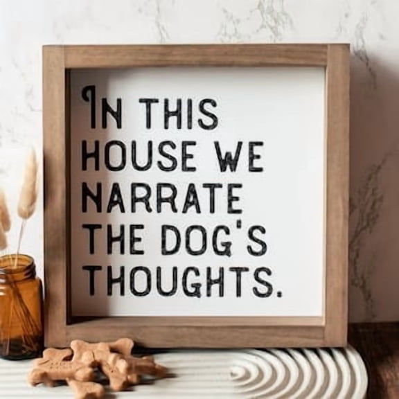 In This House Dogs Thoughts Poster, Poster Home Decor, Poster Only