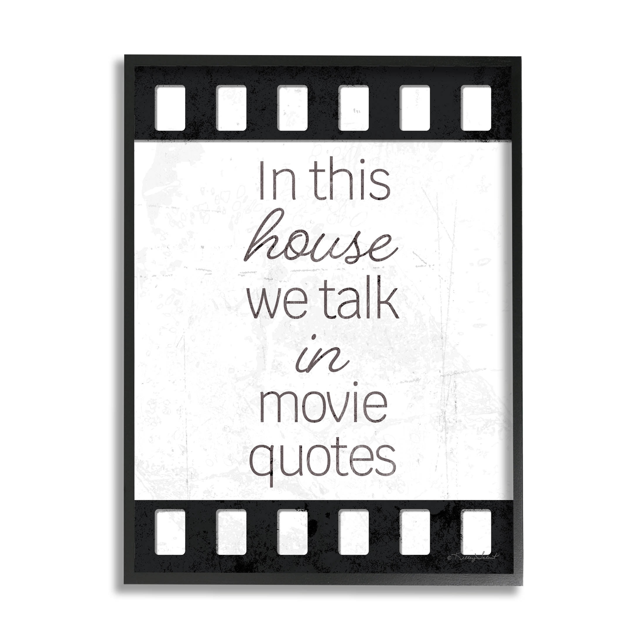 In This House Movie Quotes Phrase Typography Graphic Art Black Framed Art Print Wall Art
