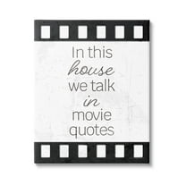 In This House Movie Quotes Phrase Typography Graphic Art Gallery Wrapped Canvas Print Wall Art