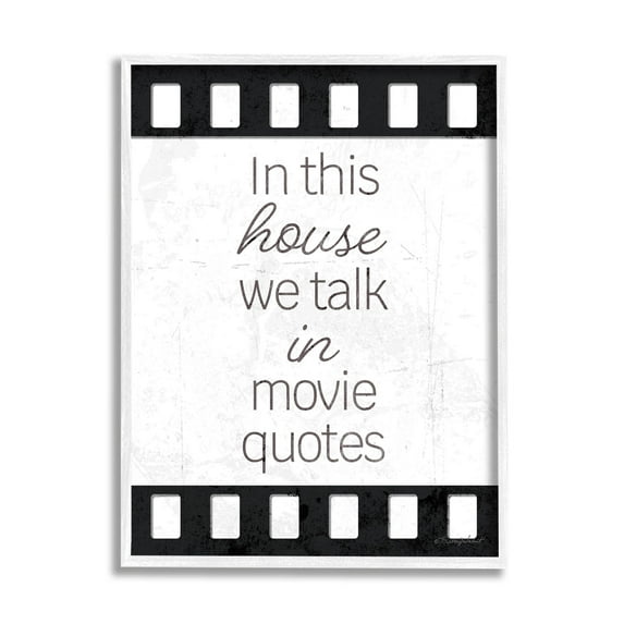 In This House Movie Quotes Phrase Typography Graphic Art White Framed Art Print Wall Art