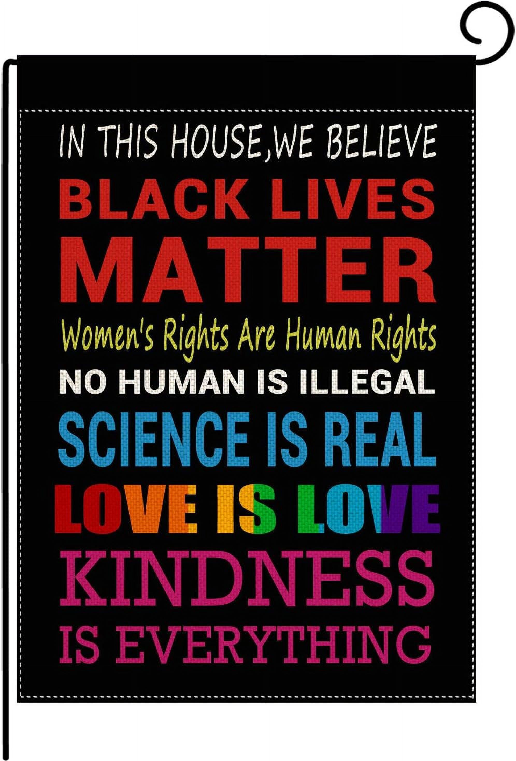 In This House We Believe Black Lives Matter Garden Double Sided Flag ...