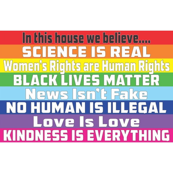 In This House We Believe Mini Poster - 11.5 x 17.5 Laminated
