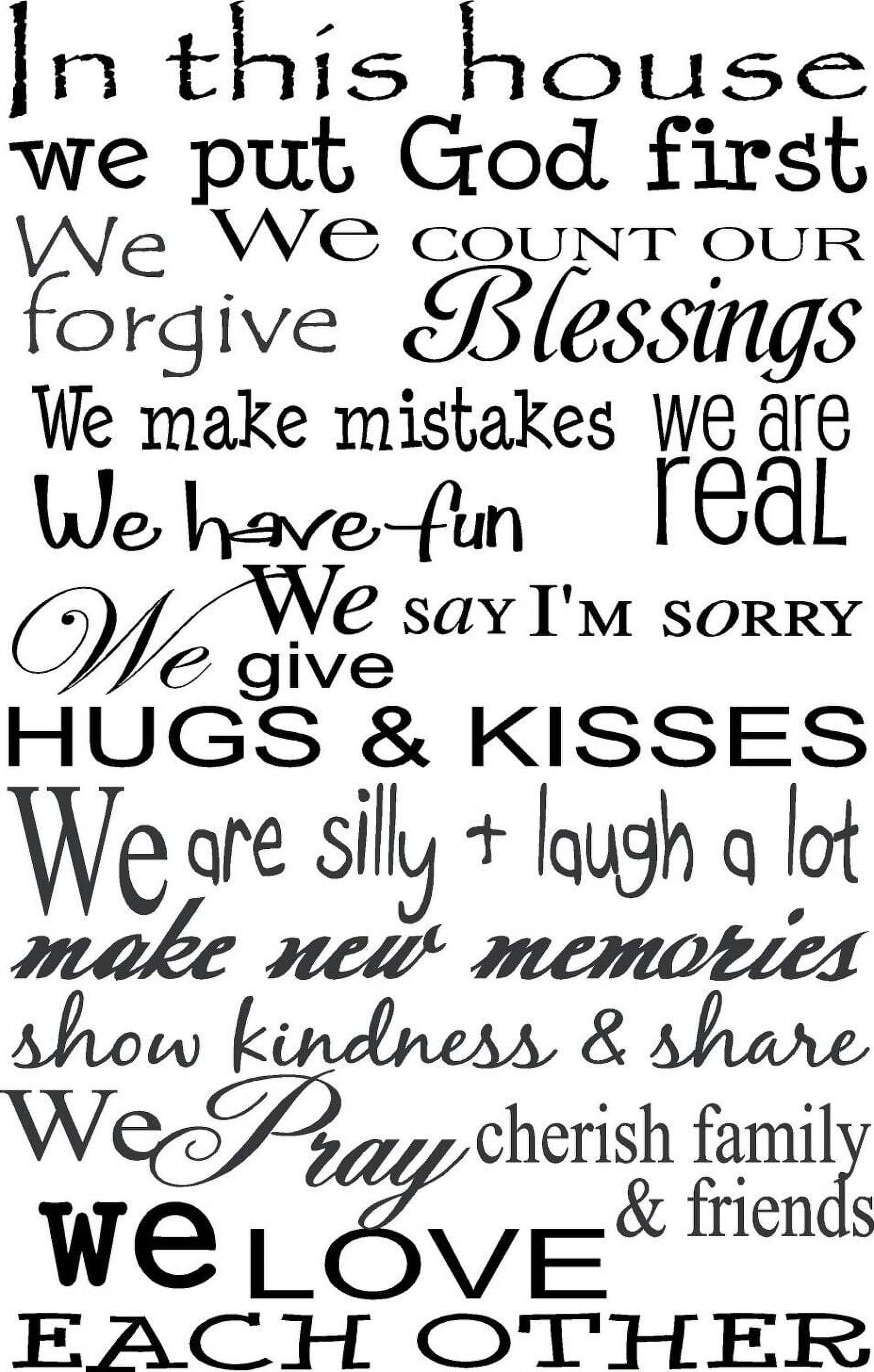 In This House We Do Put God 1st Vinyl Lettering Words Wall Decal