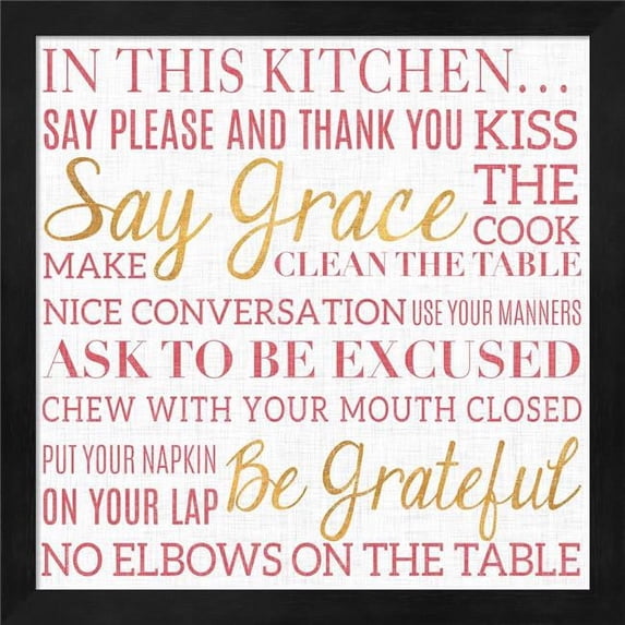 In This Kitchen by SD Graphics Studio, Framed Wall Art, 13.25W x 13.25H