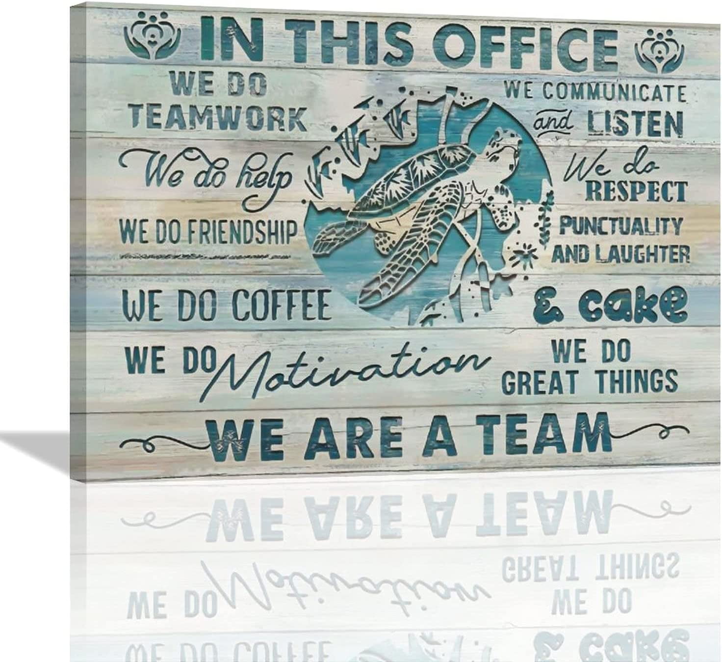 In This Office Canvas Wall Art Teamwork Motivational Wall Art for