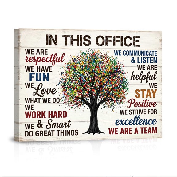 In This Office Teamwork Inspirational Work Quotes For Workplace Canvas