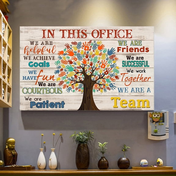 In This Office We Are A Team Poster, Positive Workplace Wall Art, Motivational Office Decor, Poster Only