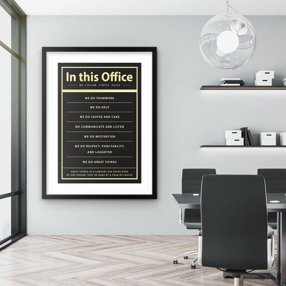 In This Office We Do Wall Art, Teamwork Quote Poster
