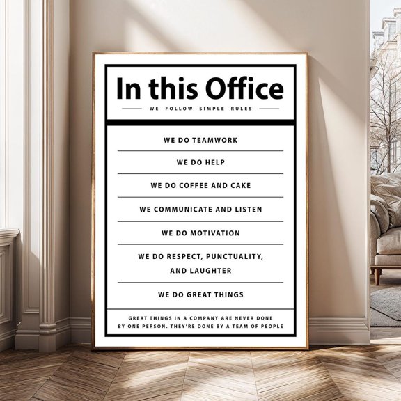 In This Rules Teamwork Motivation Quote and Poster