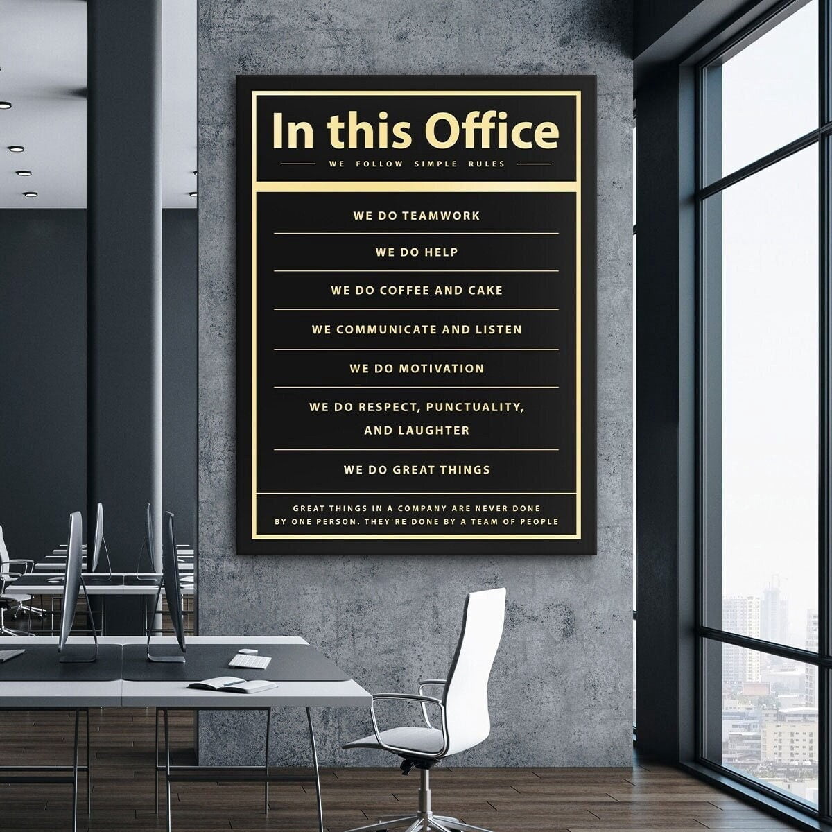 In This Rules Teamwork Motivation Workplace Business Poster , Poster ...