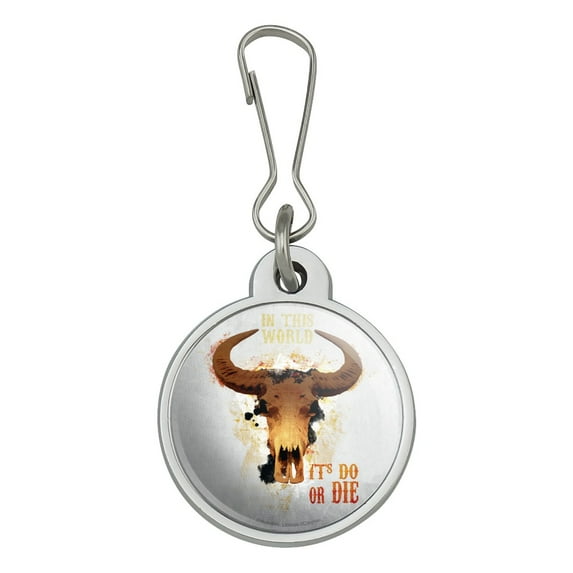 In This World It's Do Or Die Western Jacket Handbag Purse Luggage Backpack Zipper Pull Charm