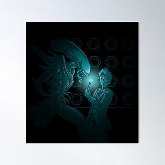 In Time And Space, No One Can Hear You Scream Poster Wall Art, Modern Wall Decor For Living Room Bedroom, 24x24 UNFRAMED