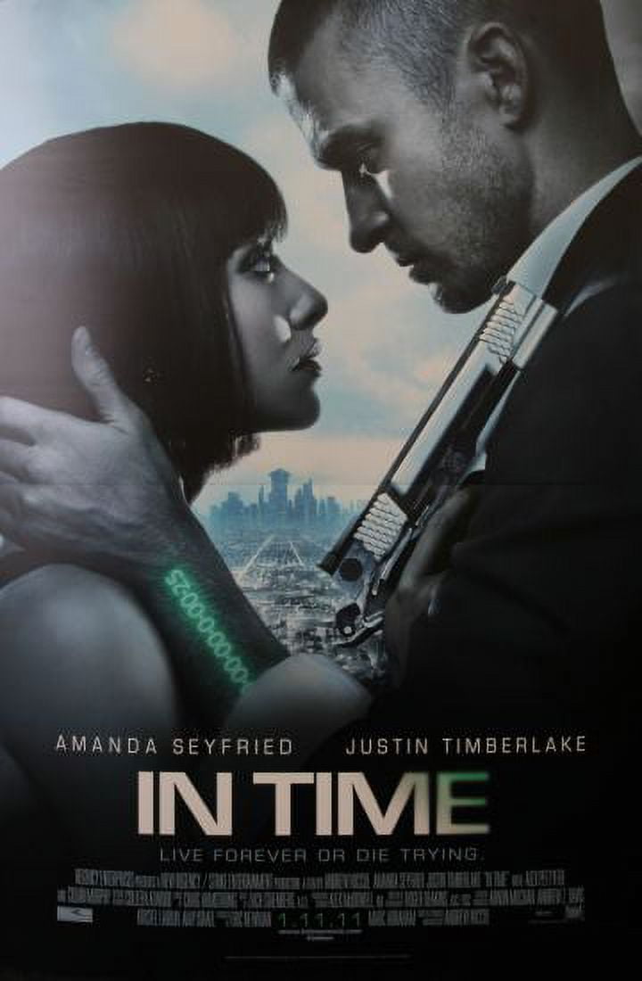 In Time Movie poster Metal Sign 8inx 12in Print on Metal 8x12 #642143 Square Adults AB Posters