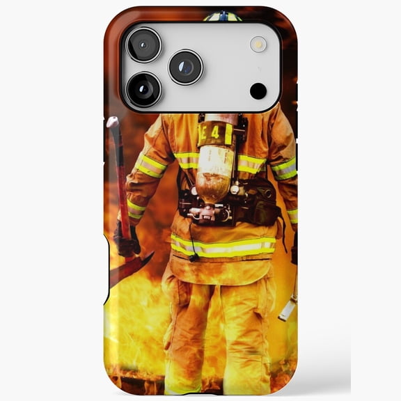 In To The Fire Brave Fireman Art iPhone Case 17 11 12 13 14 15 16 Pro Max