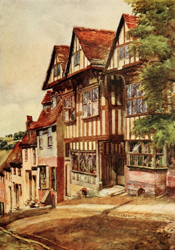 In Unfamiliar England 1910 Hospital Rye Canvas Art - Theresa Thorp (24 x 36)