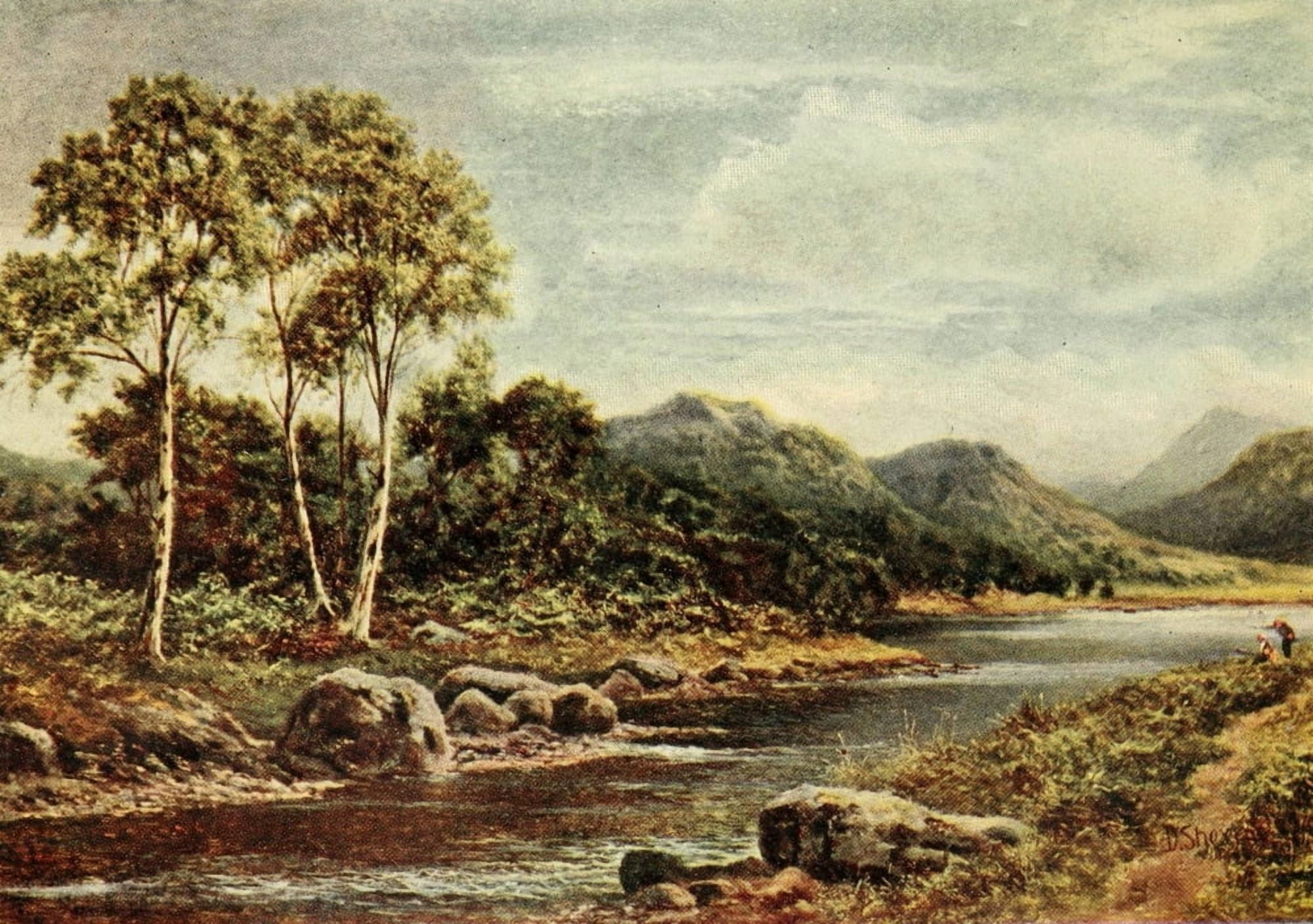In Unfamiliar England 1910 On the River Lledr Canvas Art - Daniel Sherrin (18 x 24)