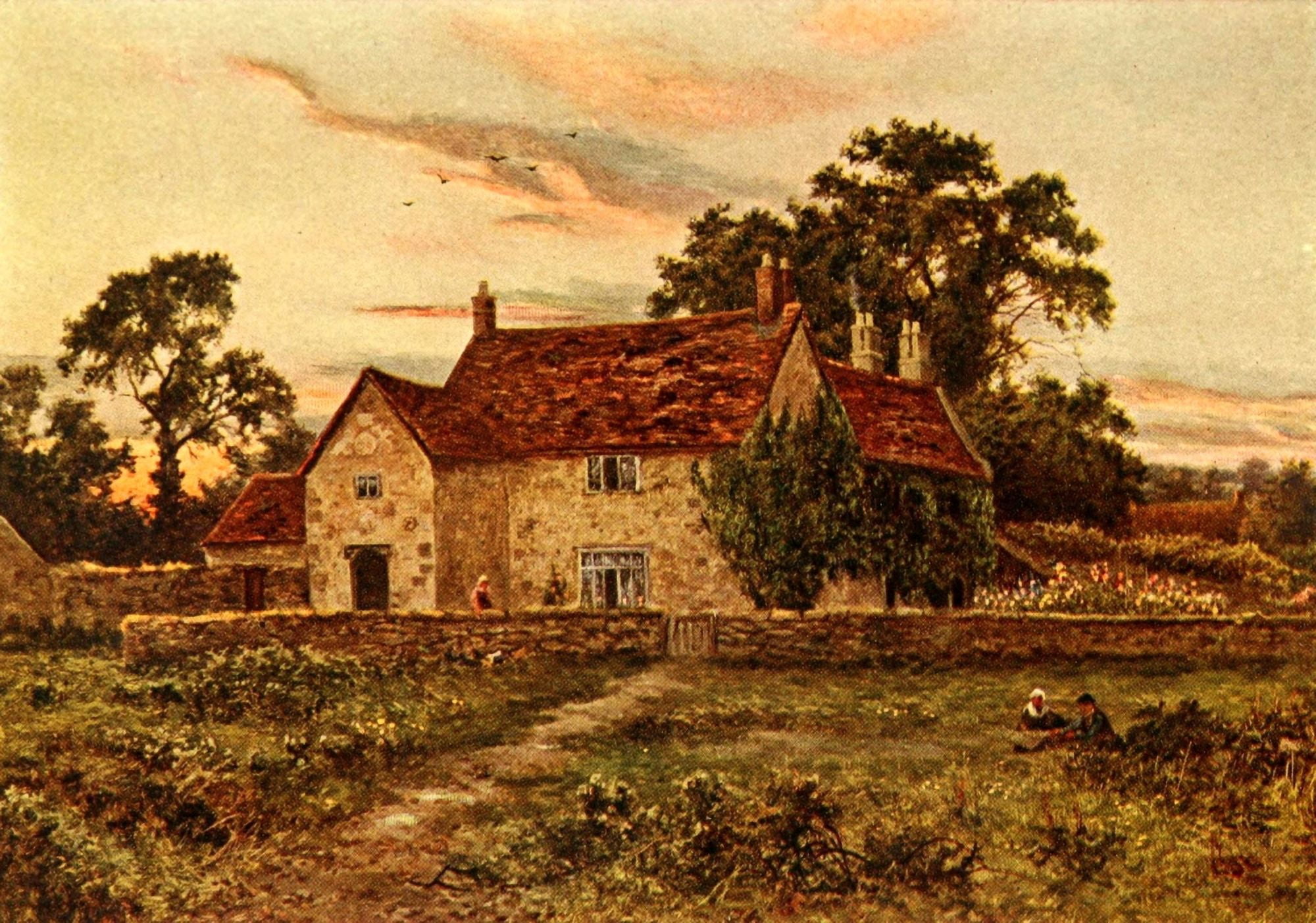 In Unfamiliar England 1910 Sulgrave Manor Canvas Art - Daniel Sherrin (18 x 24)