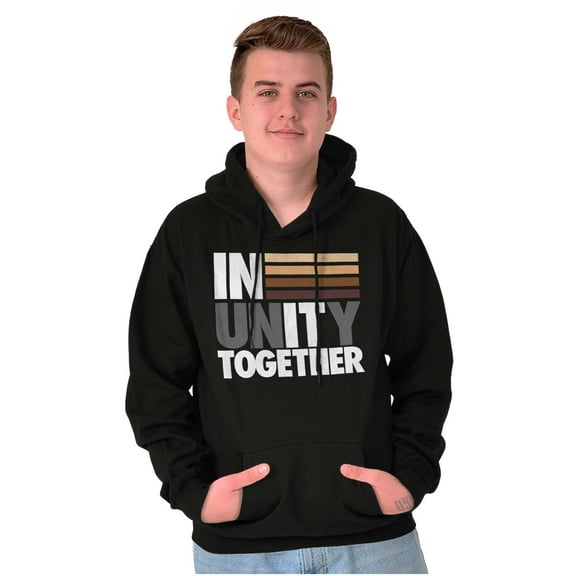 In Unity Together Social Justice Unisex Plus Fleece Graphic Hoodie Brisco Brands 2X