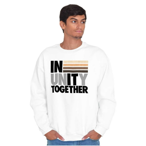 In Unity Together Social Justice Unisex Plus Fleece Graphic Sweatshirt Brisco Brands 2X