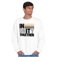 thumbnail image 1 of In Unity Together Social Justice Unisex Plus Fleece Graphic Sweatshirt Brisco Brands 3X, 1 of 5