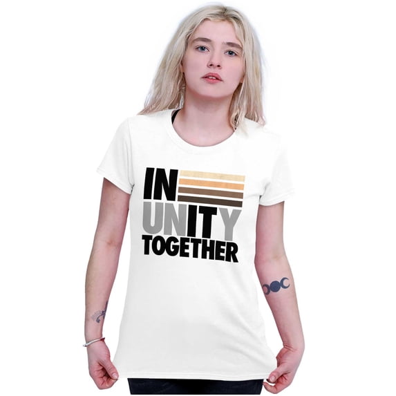 In Unity Together Social Justice Womens Slim Fit Graphic Tee Brisco Brands L