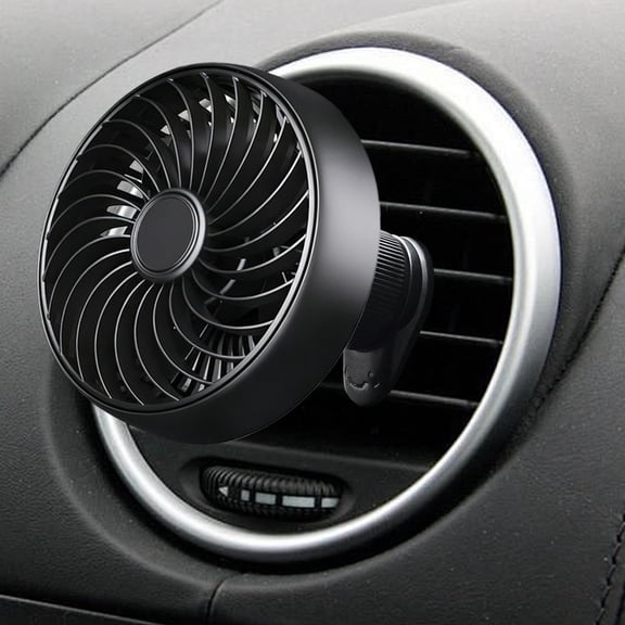 In-Vehicle Air Vent Cooling Fan, Portable Fan for Car, Portable Clip on Fan, Mini Cooling Fan, 4.5 Inch Diameter 1Pc Mini Fan with 1Pc Hook, Adjustable Angle Strong Wind Summer