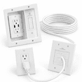 In Wall Cable Management Kit AC+2USB-a Kit for TV and Home Theater ...