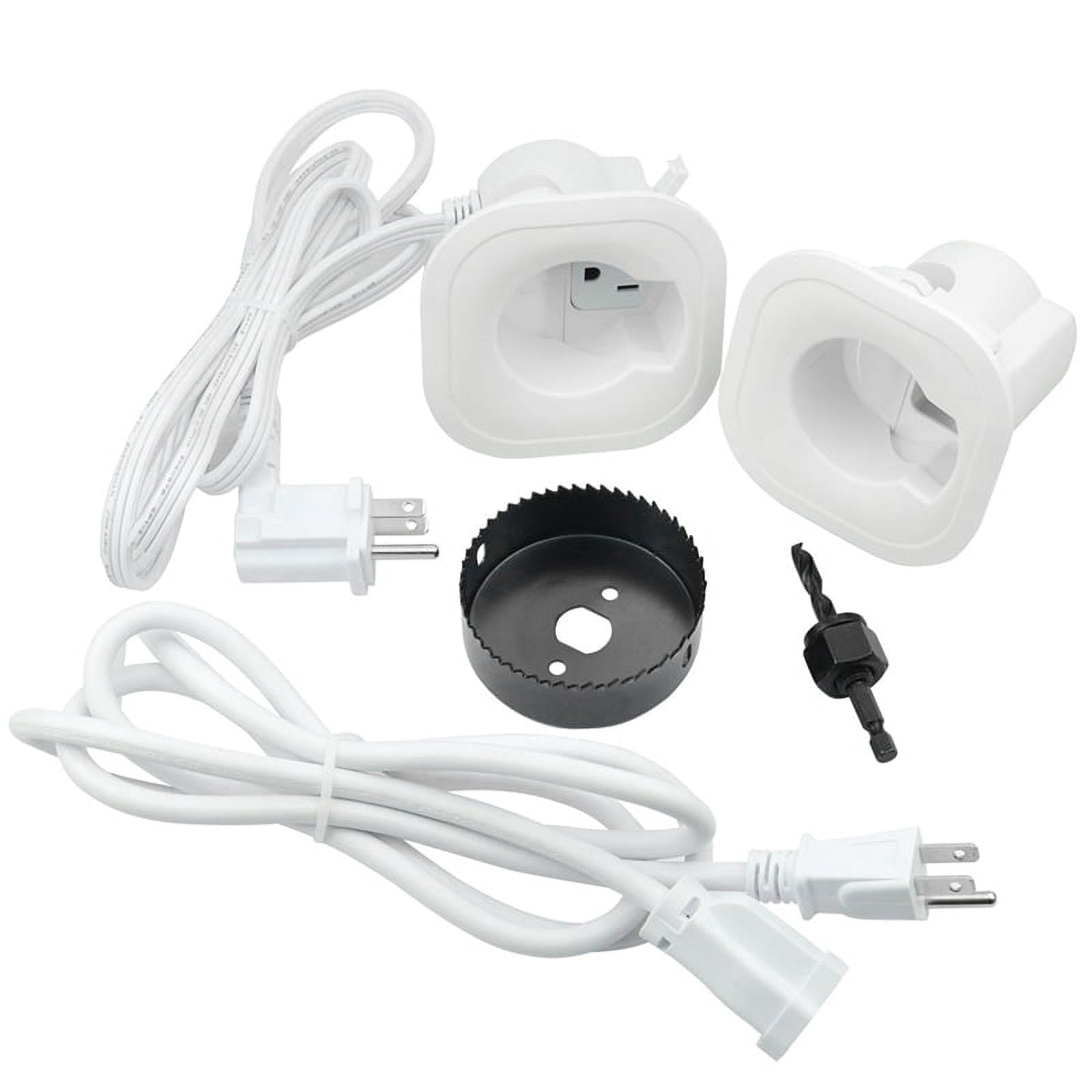 In-Wall Cable Management Kit for Hide TV Wires When Mounting TV with Hole Saw Drill Attachment for Easy Install US Plug By PULMCheerger