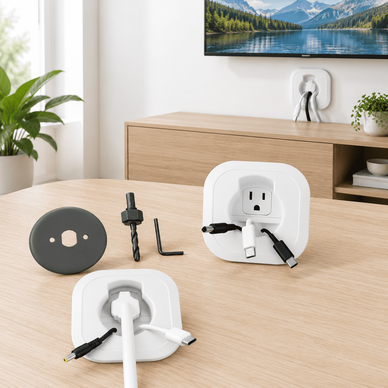 In-Wall Cable Management Kit for Mounted TV, Conceals Cords with Power ...