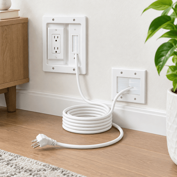 In Wall Cable Management Kit for Wall-Mounted TVs, Recessed Outlet Box ...