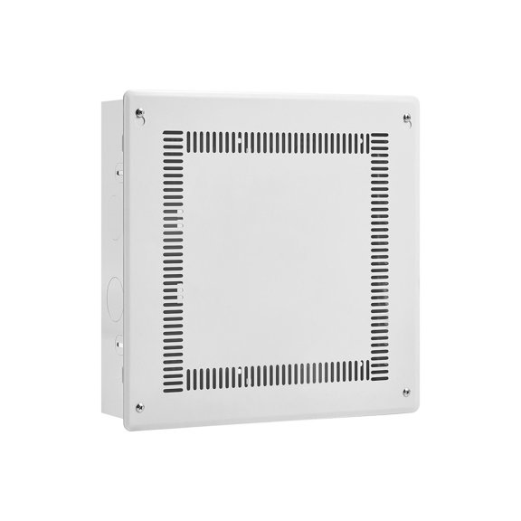 In-Wall Media Box, 14 Inch Structured Wiring Cable Management Enclosure, with Cover, Cold Rolled Steel, for TV and Home Theater