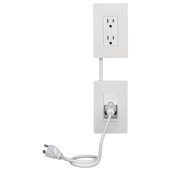 - In-Wall Outlet Relocation Kit, White In-Wall Power Outlet Relocation Kit, 6 Foot In Wall Outlet Extender for Kitchen Remodel and Outlet Relocation, IWPE-WH In Wall Outlet Relocation Kit