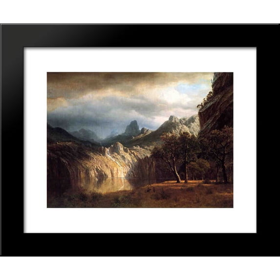 In Western Mountains 20x24 Framed Art Print by Bierstadt, Albert