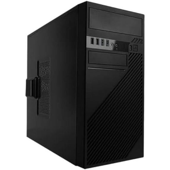 In Win EFS712 Micro ATX Mini Tower Computer Case with 450W PSU, Tool-Free Design, Black