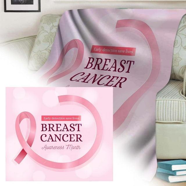 In With Our Cancer Awareness Print Blanket A Of Strength Heater