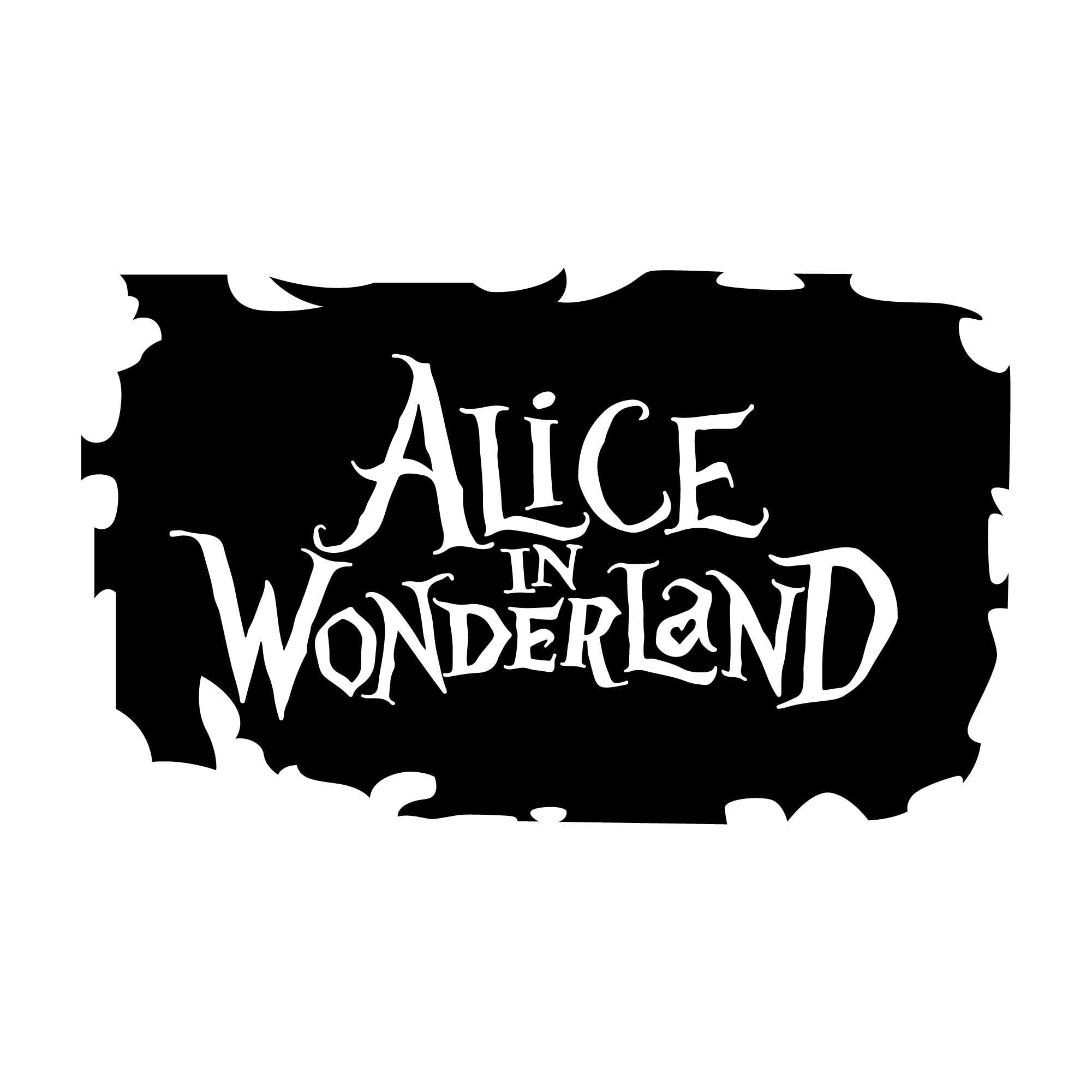 In Wonderland Alice Cartoon Kids Room Quote Wall Design Wall Art Sticker  Designs Vinyl Stickers For Home House Walls Rooms Windows Bedroom  Decoration Size (26x26 inch) - Walmart.com, image size:2001x2001
