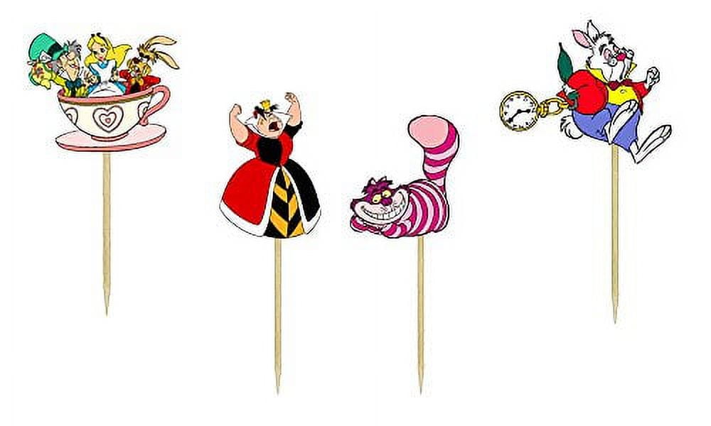 In Wonderland Inspired Cupcake Toppers