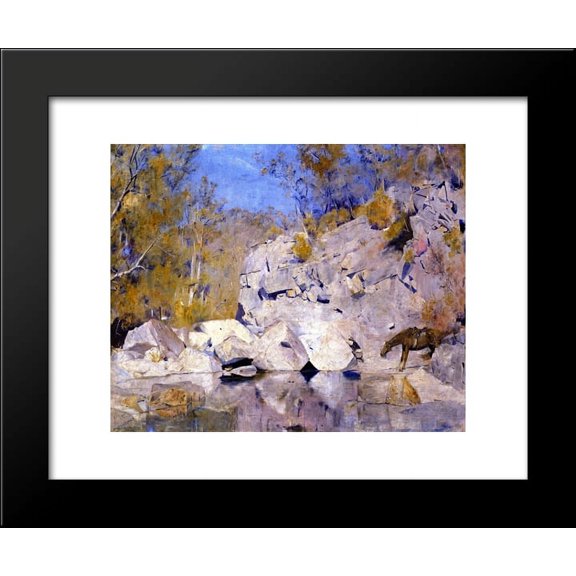 In a Corner on the Macintyre 20x24 Framed Art Print by Tom Roberts