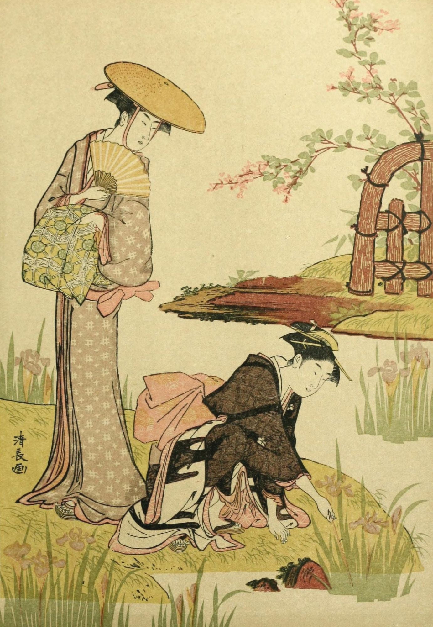 In a Japanese Garden The Studio 1911 Canvas Art - Helen Hyde (24 x 36)