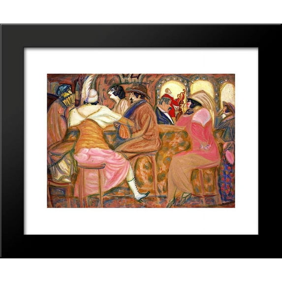 In a Paris Cafe 20x24 Framed Art Print by Boris Grigoriev