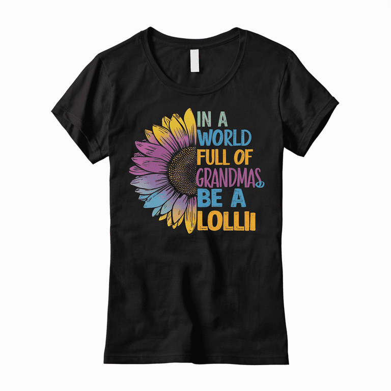 In A World Full Of Grandmas Be A Lolli Shirt With Sunflower T-Shirt In A World Full Of Grandmas Be A Lolli Shirt With Sunflower T-Shirt