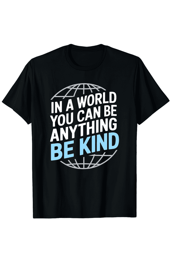 In a World Where You Can Be Anything Be Kind Quote Graphic T-Shirt for Men and Women